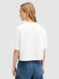 AllSaints Lottie Organic Cotton Cropped T-Shirt, White