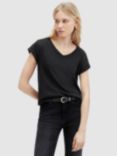 AllSaints Anna V-Neck T-Shirt, Black