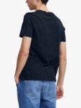 Casual Friday Thor Short Sleeve Slub Yarn T-Shirt, Navy Blazer