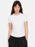 Jigsaw Fine Cotton T-Shirt, White