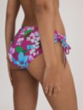 FLORERE Floral Print Side Ruched Bikini Bottoms, Multi