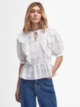 Barbour Kayleigh Check Blouse, White