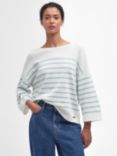 Barbour Kayleigh Stripe Jumper, Cloud