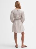 Barbour Ella Stripe Mini Dress, White/Tannin