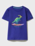 Crew Clothing Kids' Dinosaur Graphic Short Sleeved T-Shirt, Dark Blue/Multi