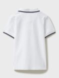 Crew Clothing Kids' Short Sleeve Tipped Pique Polo Shirt, White