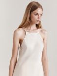 Ghost Juliette Halterneck Satin Top, Ivory