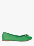 Dune Hallo Leather Ballet Pumps, Green