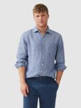 Rodd & Gunn Bendrose Linen Sports Fit Shirt, Bluestone