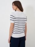 Crew Clothing Short Sleeve Stripe Jumper, White