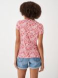 Crew Clothing Floral Print Top, Red/White
