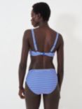 Crew Clothing Striped Twist Detail Bikini Top, Blue/White