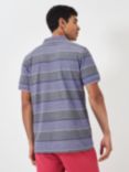 Crew Clothing Stripe Polo Shirt, Navy Blue