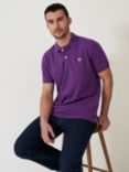 Crew Clothing Classic Pique Cotton Polo Shirt, Mid Purple