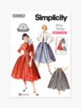 Simplicity Misses' 1950s Vintage Skirt and Jacket Sewing Pattern, S9882