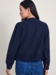 Monsoon Ziya Linen Blend Jacket, Navy