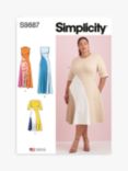 Simplicity Women's Colour Block Dress Sewing Pattern, S9887