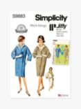 Simplicity Misses' 1960s Vintage Reversible Coat Sewing Pattern, S9883