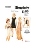 Simplicity Misses' 1960s Vintage Dress Sewing Pattern, S9884