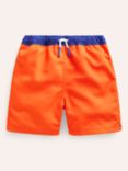 Mini Boden Kids' Tiger Swim Shorts, Mandarin