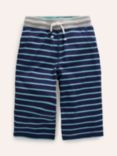 Mini Boden Kids' Stripe Jersey Baggy Shorts, Georgian Blue