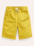 Mini Boden Kids' Pull On Drawstring Shorts, Lemon Yellow