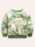 Mini Boden Kids' Camo Tiger Sweatshirt, Tonal Green