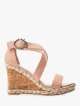 Moda in Pelle Pursuit Textured Cork Wedge Heel Sandals