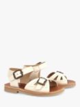 Young Soles Kids' Pearl Two Part Leather Sandals, Vanilla