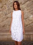 Ro&Zo Lace Shift Mini Dress, White