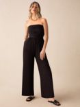 Ro&Zo Jersey Bandeau Jumpsuit, Black