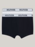 Tommy Hilfiger Kids' Logo Band Trunks, Pack Of 2, White/Multi