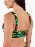 Accessorize Jungle Print Crop Bikini Top, Multi