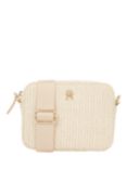 Tommy Hilfiger Logo Crossbody Bag, Natural Raffia