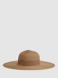 Reiss Emma Wide Brim Sun Hat, Natural