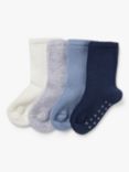 Lindex Baby Organic Cotton Blend Ribbed Socks, Pack Of 4