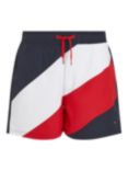 Tommy Hilfiger Kids' Large Logo Medium Swim Shorts, Desert Sky