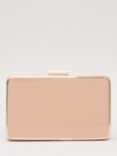 Phase Eight Patent Box Clutch Bag, Pale Pink