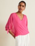 Phase Eight Madison Silk Blend Blouse, Pink