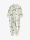 Lindex Baby Organic Cotton Landscape Print All-in-One Pyjamas, Light Green