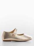 Mango Kids' Hanna Metallic Ballet Pumps, Gold