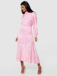 Closet London A-Line Jacquard Print Midi Dress, Pink