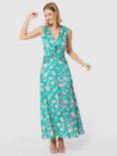 Closet London A-Line Twist Neck Maxi Dress, Green