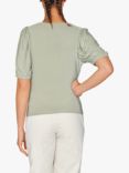 Sisters Point Waterfall Neckline Slim Fitted Top, Light Khaki