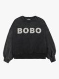 Bobo Choses Kids' Organic Cotton Blend Logo Graphic Sweatshirt, Dark Grey