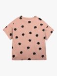 Bobo Choses Kids' Organic Cotton Blend Poma Apple Print T-Shirt, Pink
