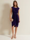 Phase Eight Donna Draped V-Back Dress, Purple