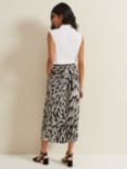 Phase Eight Malaya Abstract Print Culottes, Black/Ivory