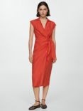 Mango Anna Wrap Midi Dress, Red