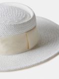 Mint Velvet Straw Boater Hat, Cream